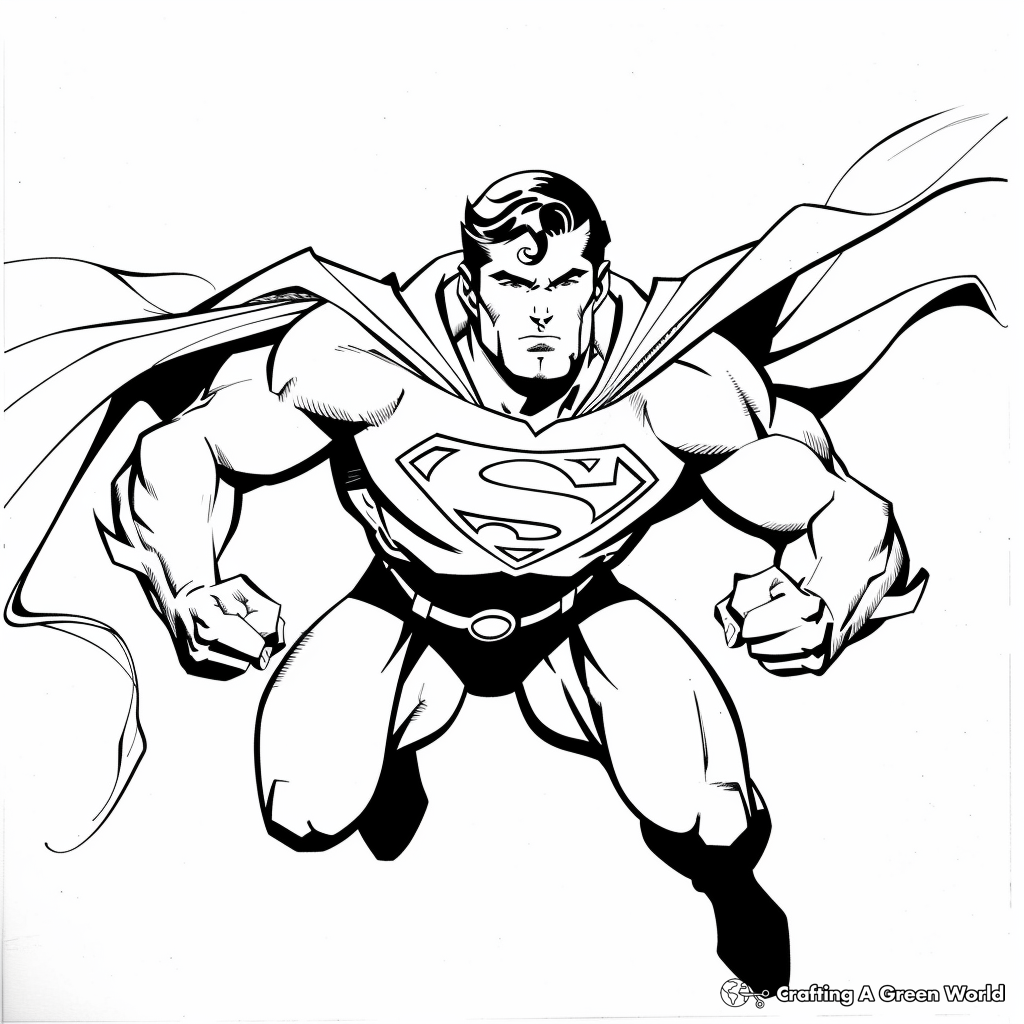 10 Classic Superman Coloring Pages for Devoted Fans