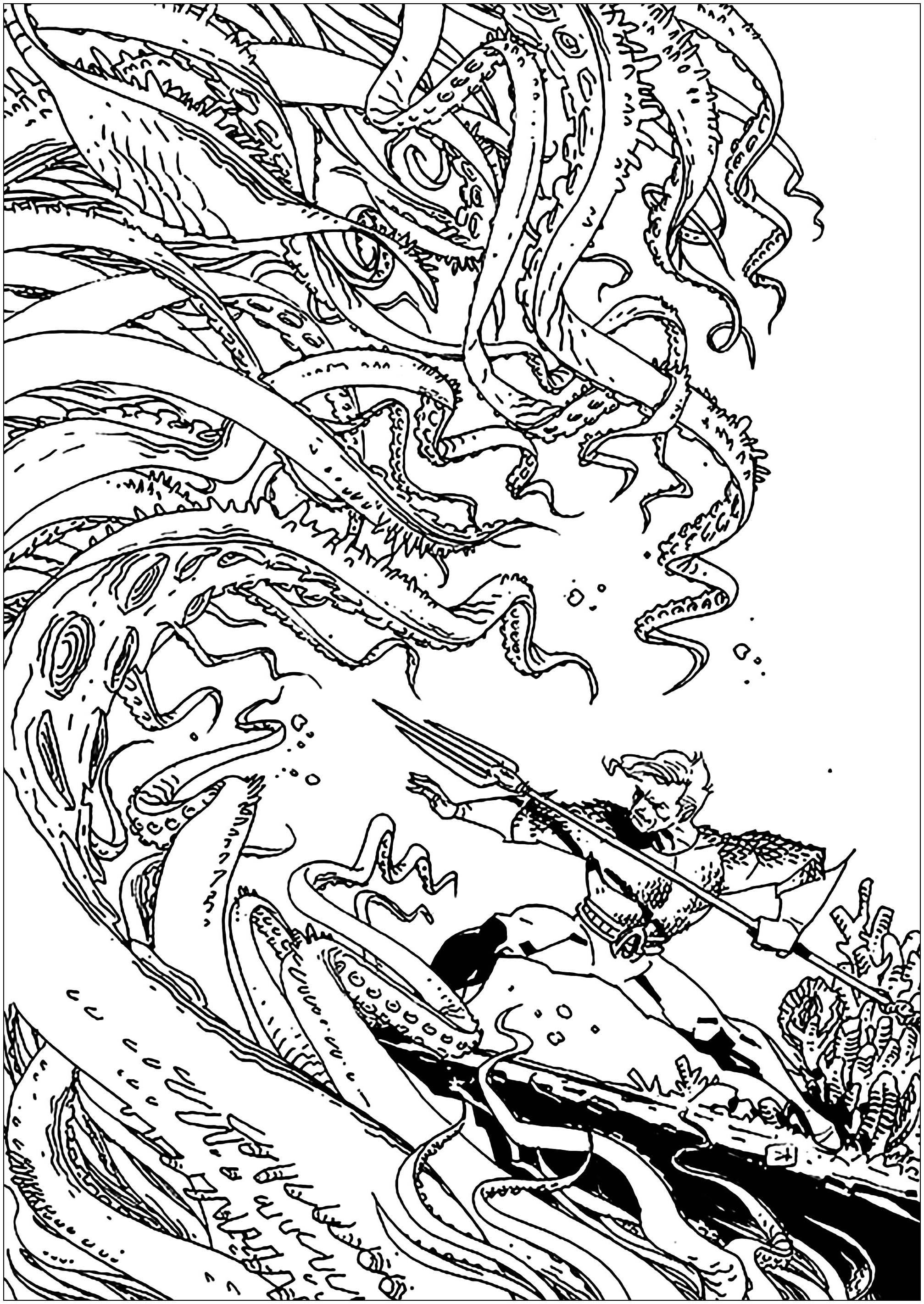 41+ Unique Aquaman Coloring Pages Sheets Printables