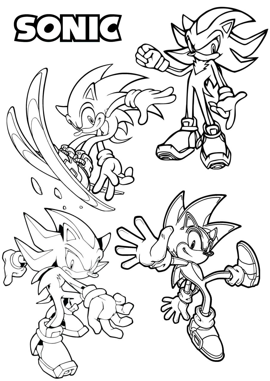 10 Sonic Coloring Pages All Characters: Unleash Your Creativity with the Blue Blur and Friends