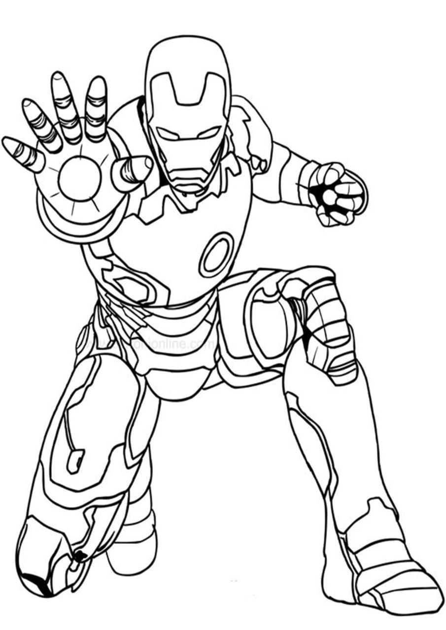 10 Easy Iron Man Coloring Pages For Kids