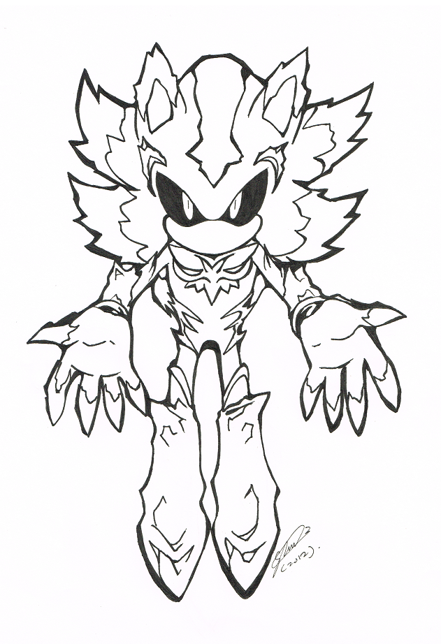 10 Printable Dark Sonic Coloring Pages for Unleashing Your Inner Shadow