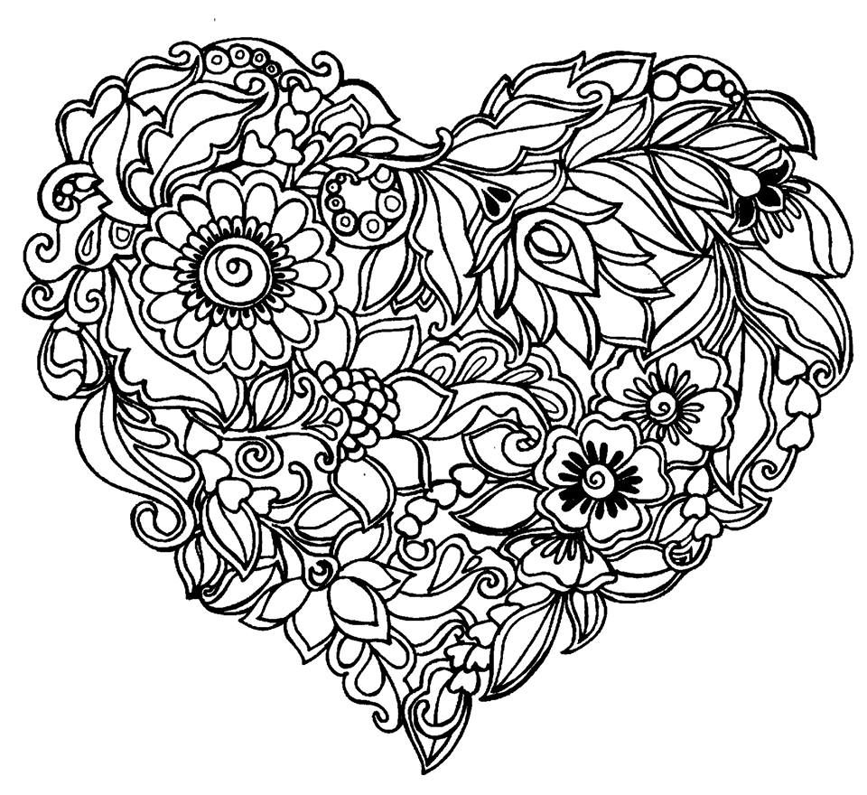 10 Unique Heart Abstract Coloring Pages for Adults: Unleash Your Creativity