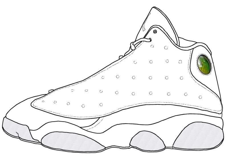 43+ Top Air Jordan 13 Coloring Pages for Kids