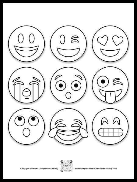 42+ Unique Emoticon Coloring Pages Colored