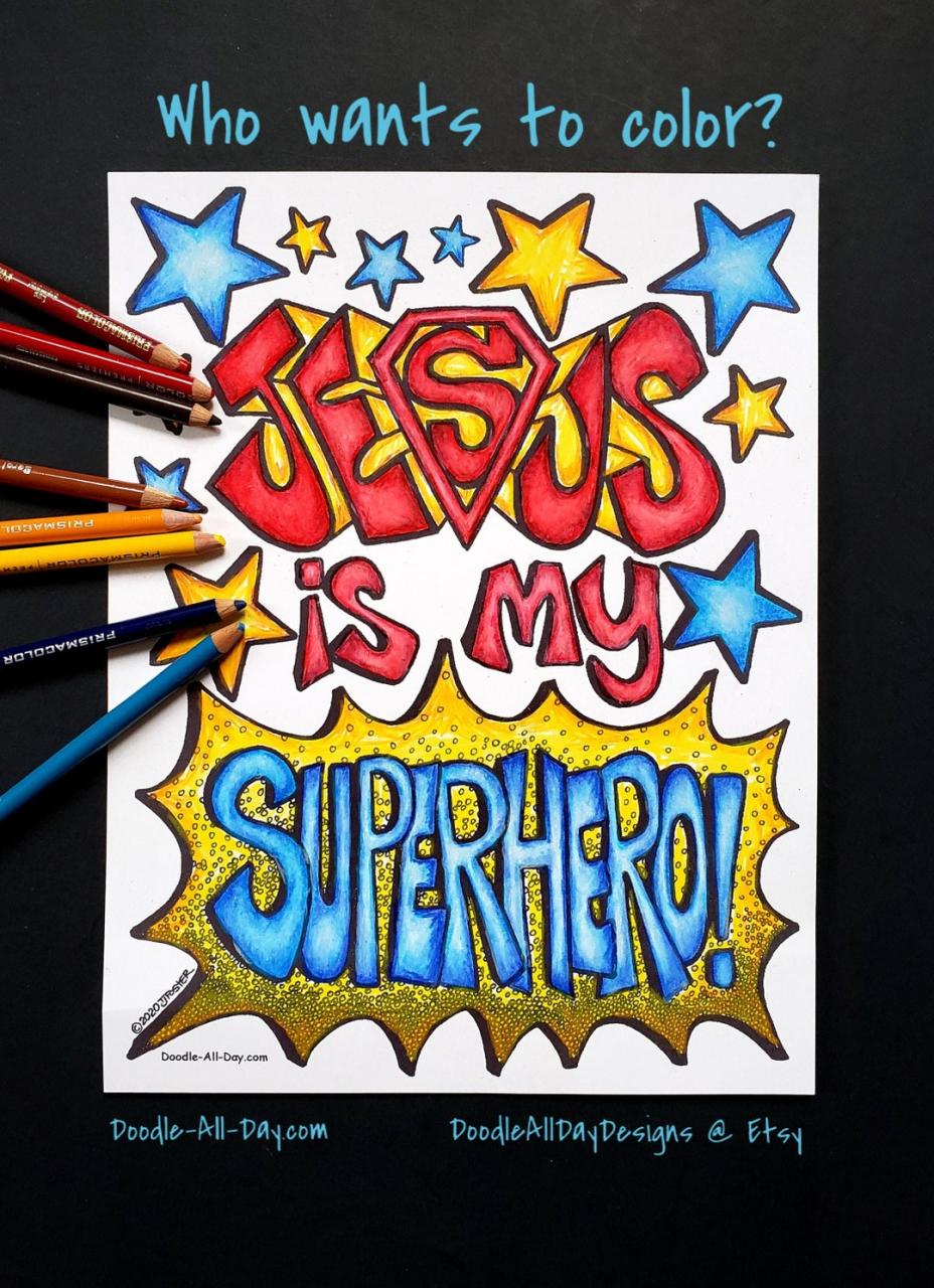 10 Creative Jesus Superhero Coloring Pages for Inspiration