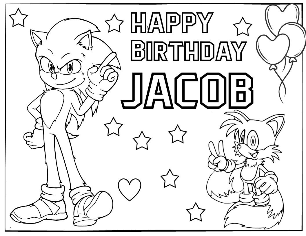 10 Happy Birthday Sonic Coloring Pages: Celebrate the Blue Blur's Birthday in Style