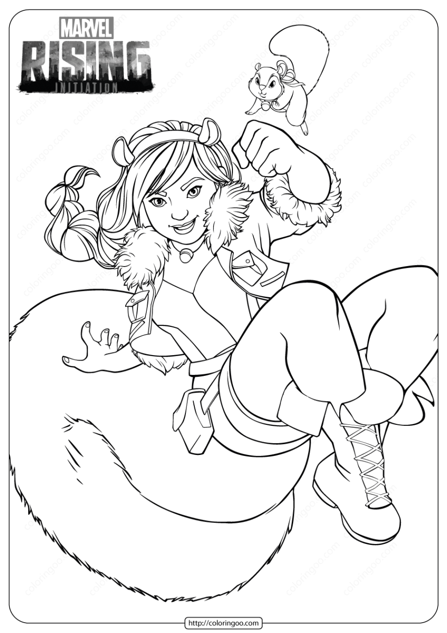 10 Squirrel Girl Coloring Pages Printable for Kids and Adults