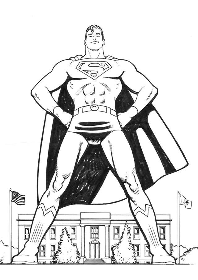 49+ Printable Superman Coloring Pages For Adults Colored