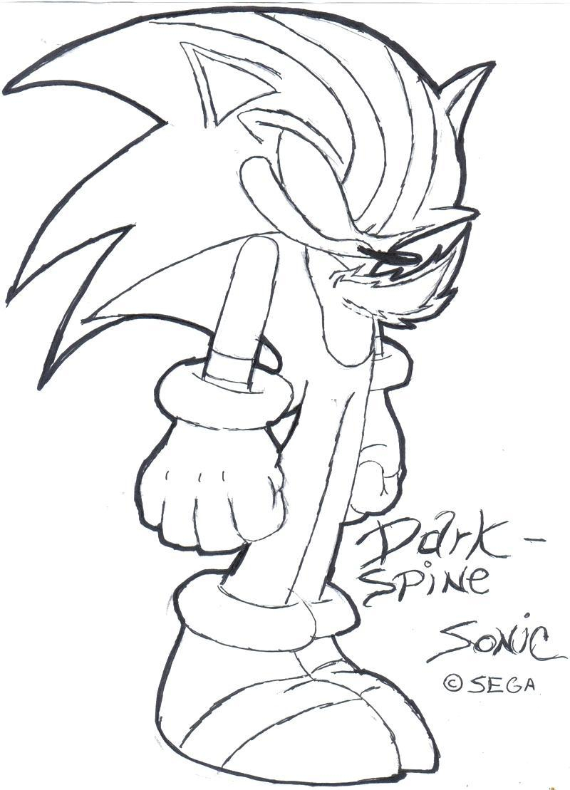 10 Dark Super Sonic Coloring Pages: Unleash the Shadowy Hedgehog's Power