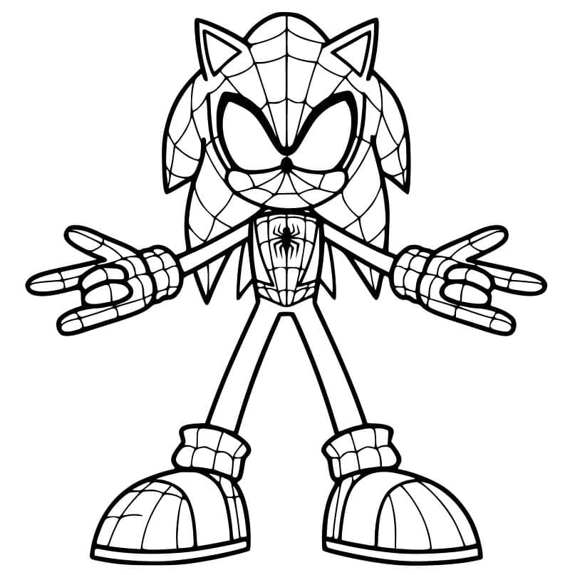 10 Spider Sonic Coloring Pages: Unleash Your Creativity with the Web-Slinging Hero