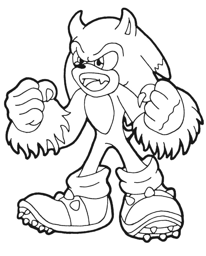 10 Werehog Sonic Coloring Pages: Unleash Your Inner Beast