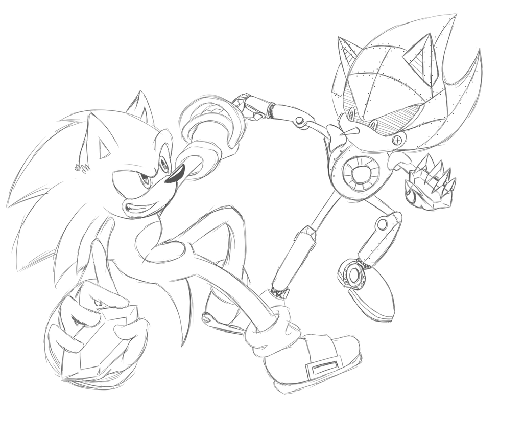 10 Sonic Vs Metal Sonic Coloring Pages: Unleash Your Inner Artist