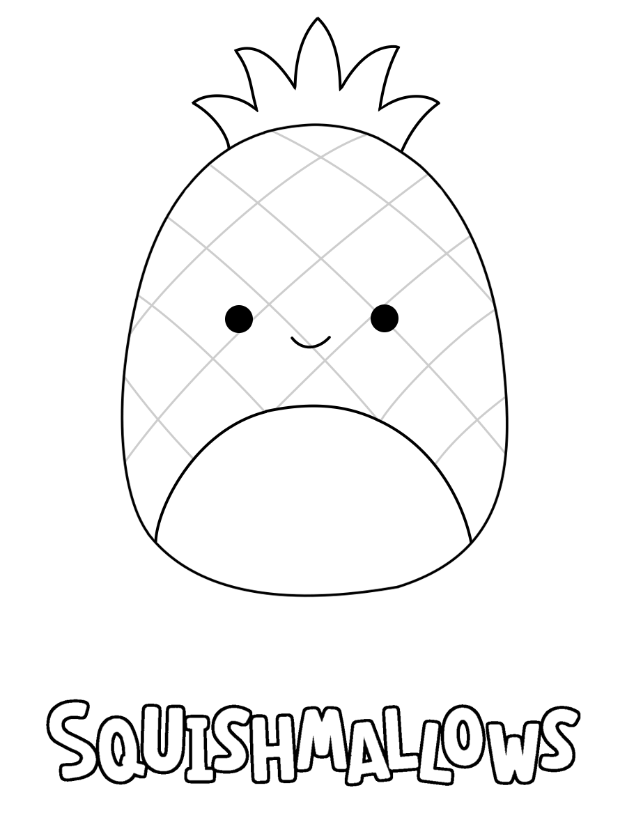 42+ Free Pineapple Squishmallow Coloring Pages Sketch