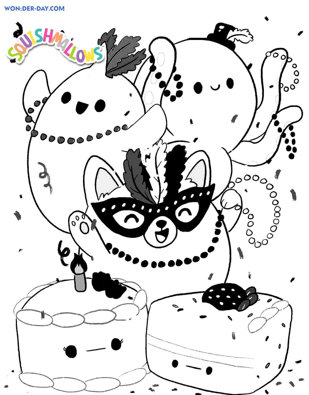 49+ Printable Coloring Pages of Squishmallows Wolf Book Pages