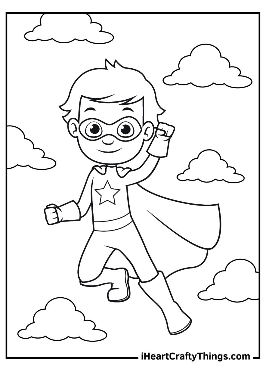 10 Fun Superhero Outline Coloring Pages to Try