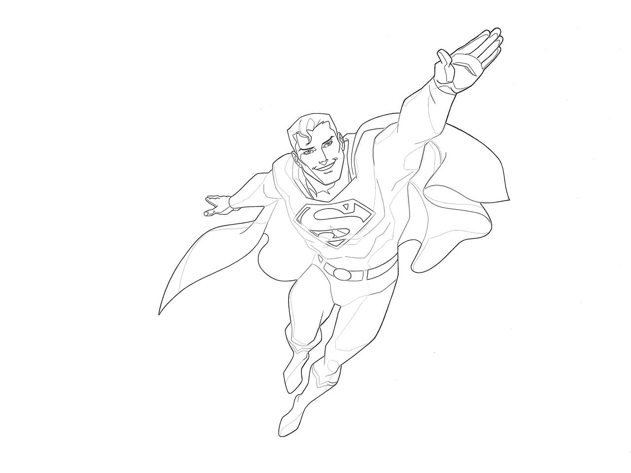 10 Fun Superman Flying Coloring Pages for Action Fans