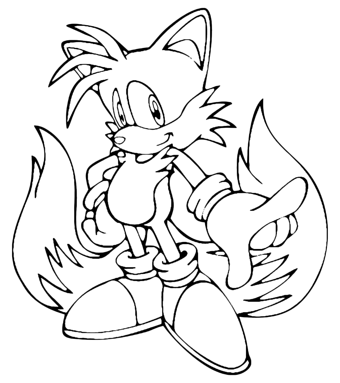 10 Tails and Sonic Coloring Page: Unleash Your Inner Artist