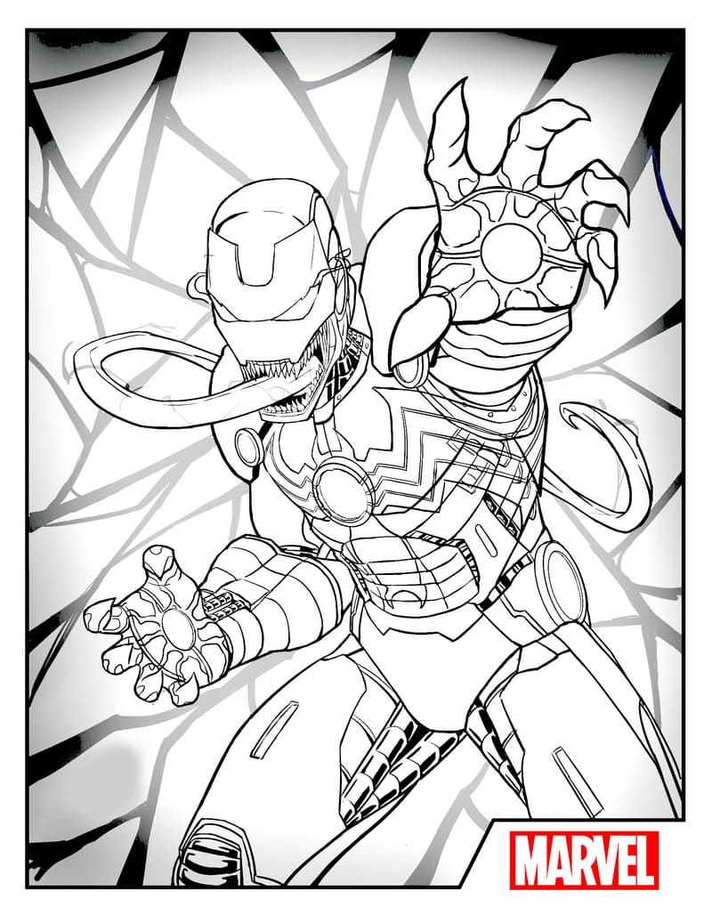 10 Venomized Iron Man Coloring Pages for Unleashing Your Inner Superhero