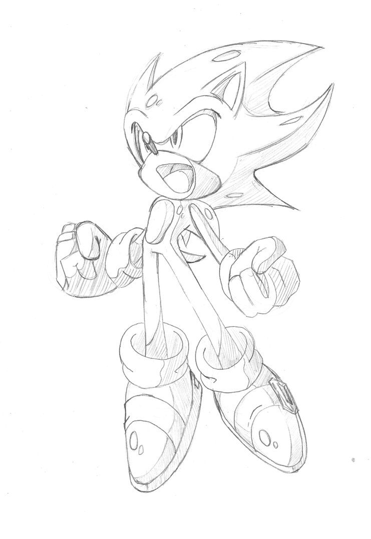 10 Dark Hyper Sonic Coloring Pages: Unleash the Shadow of the Blue Blur