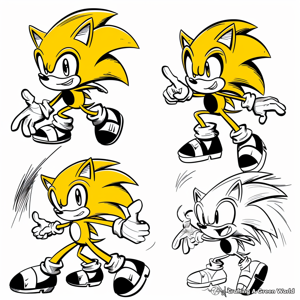 10 Yellow Sonic Coloring Pages: Unleash Your Inner Artist with the Speedy Hedgehog