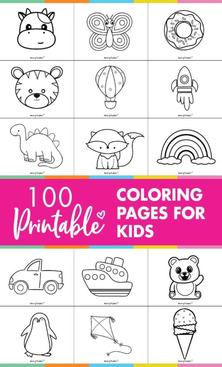 10 Simple Coloring Pages for Kids to Enjoy