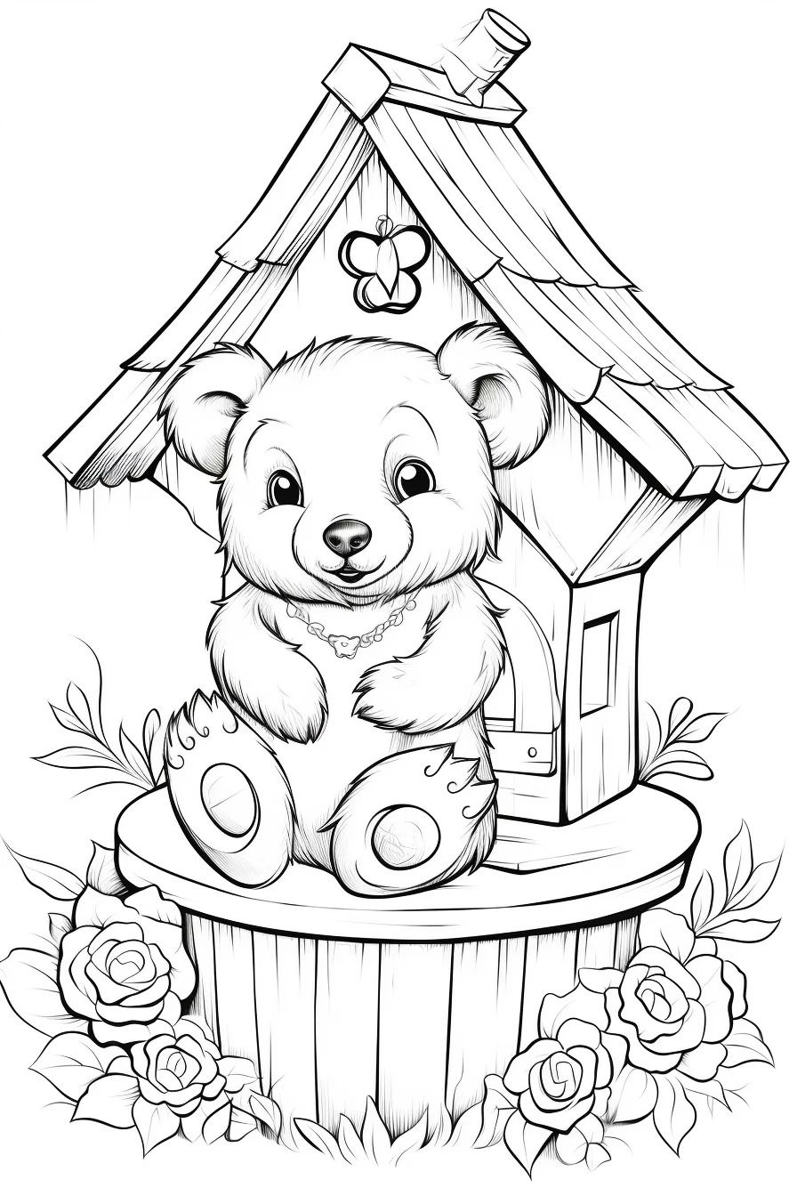 13 Teddy Bear Printable Coloring Pages for Kids 10