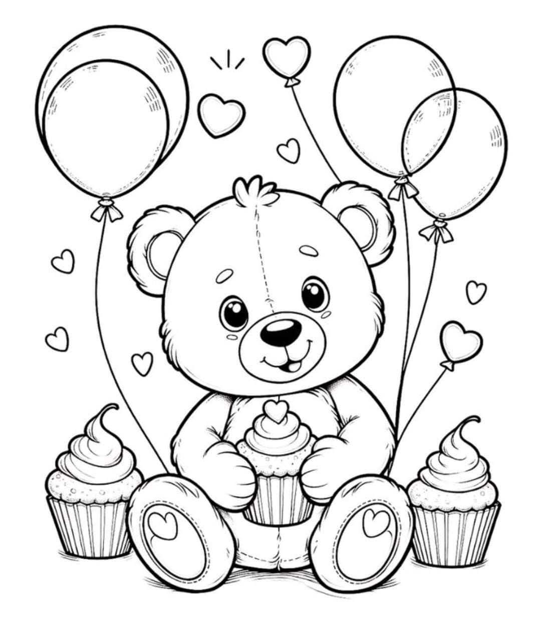 13 Teddy Bear Printable Coloring Pages for Kids 11