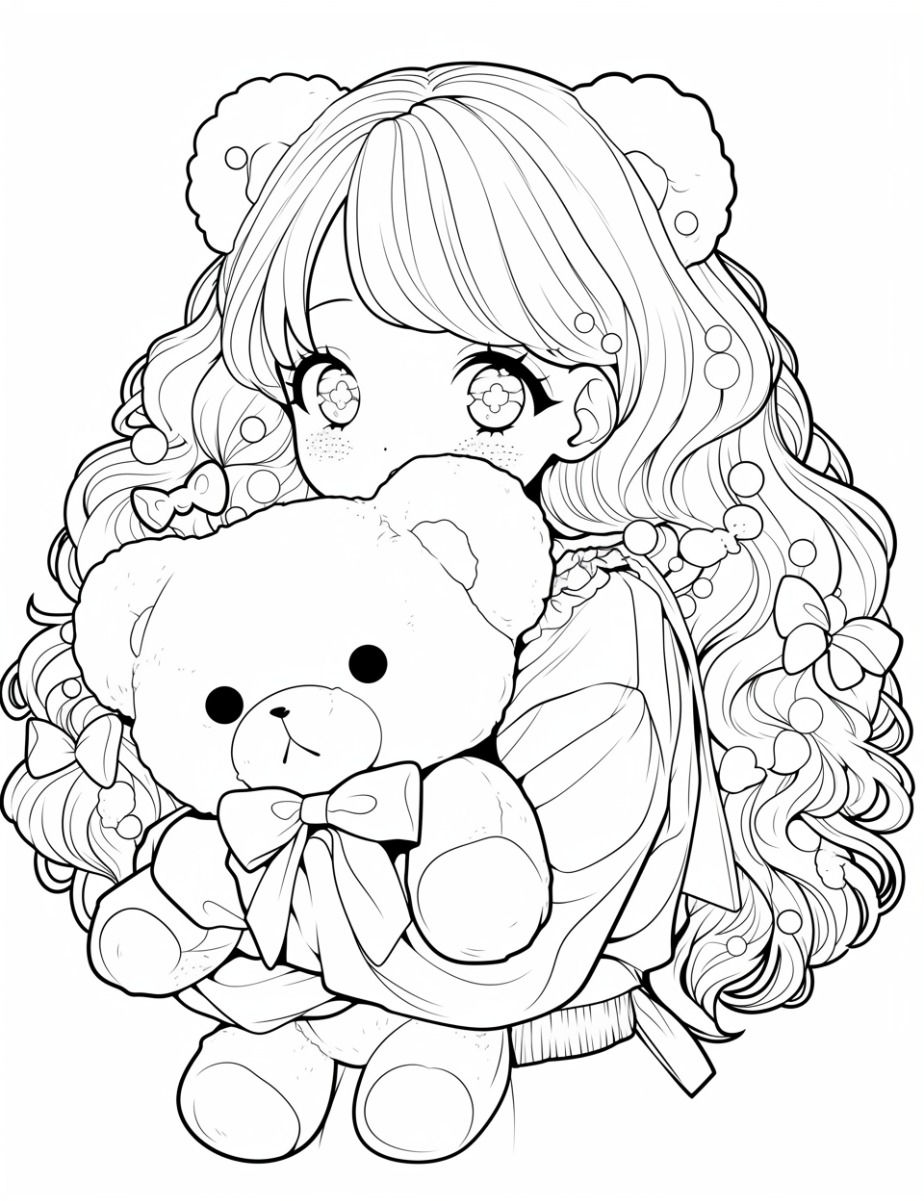 13 Teddy Bear Printable Coloring Pages for Kids 9