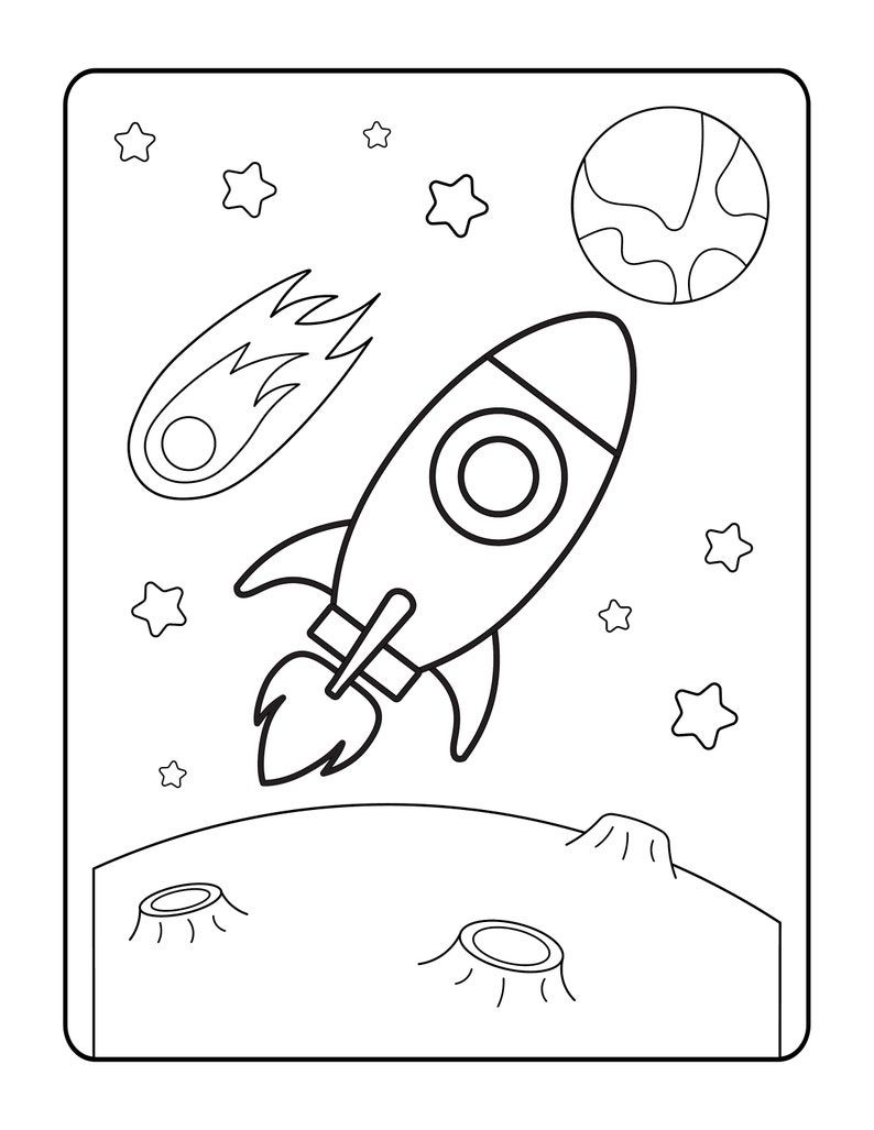 19 Amazing Space Travel Coloring Pages Free Printable 10