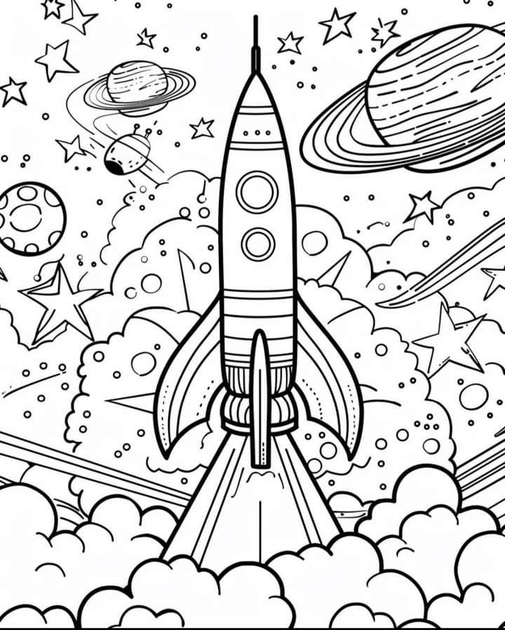 19 Amazing Space Travel Coloring Pages Free Printable 15