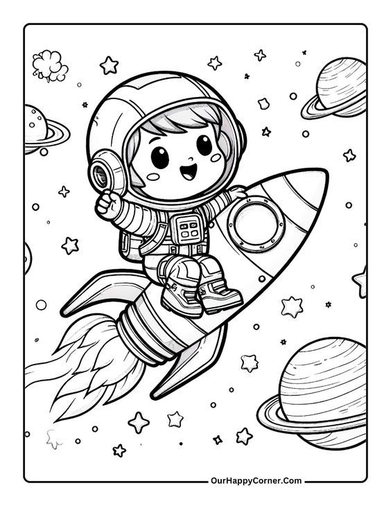 19 Amazing Space Travel Coloring Pages Free Printable 18