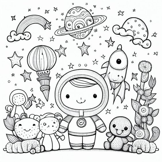 19 Amazing Space Travel Coloring Pages Free Printable 19