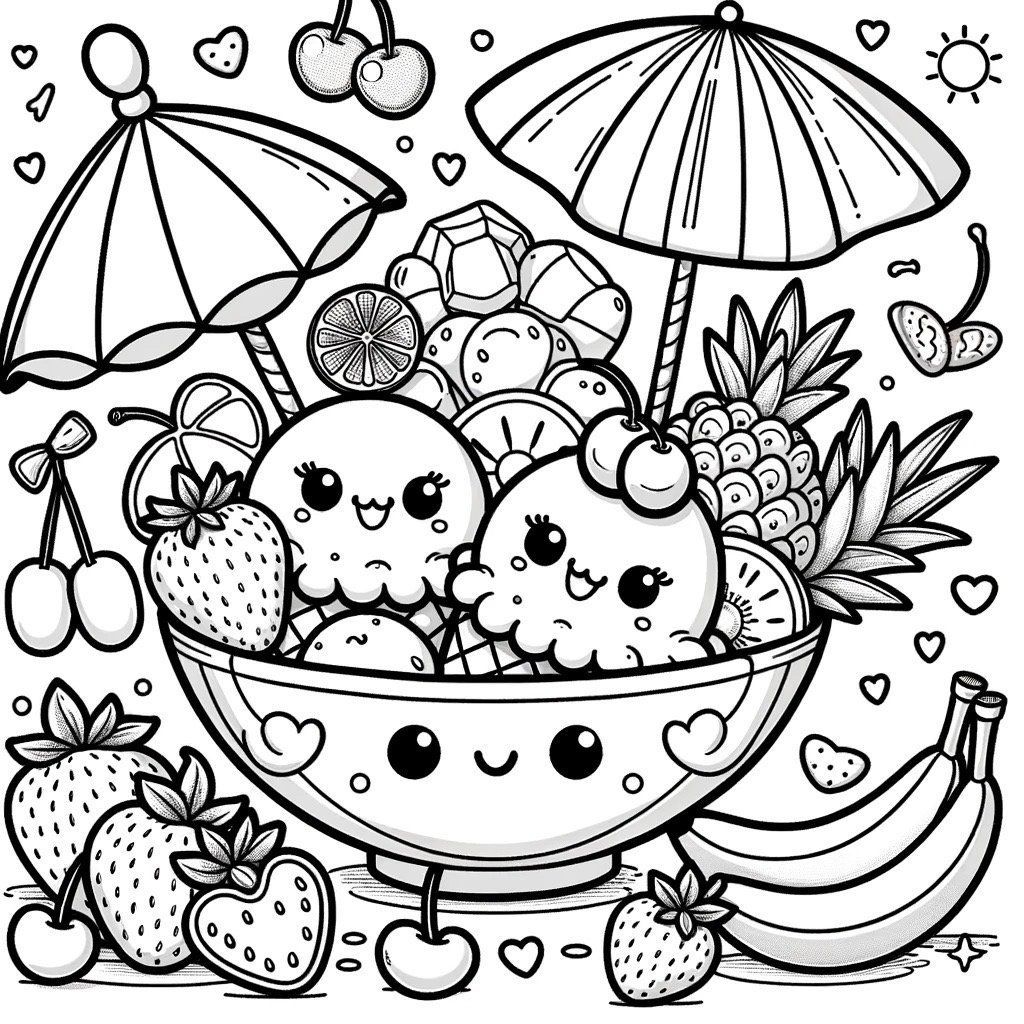 26 Simple Food Coloring Pages for Kids Free Printable 12