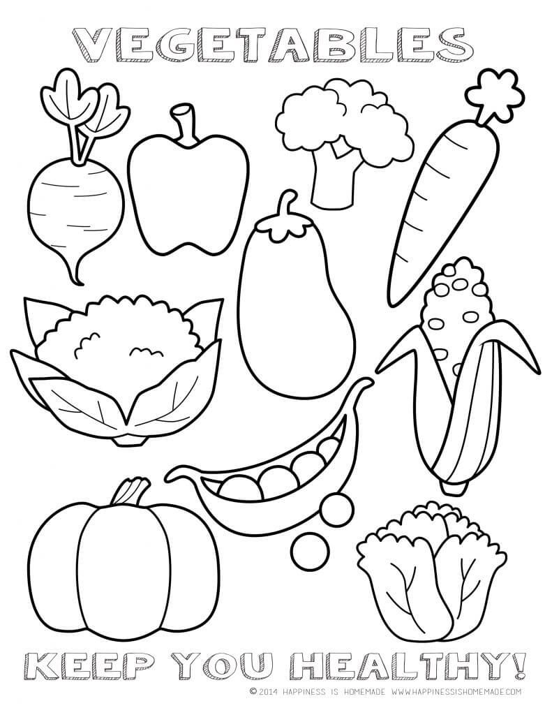 26 Simple Food Coloring Pages for Kids Free Printable 18