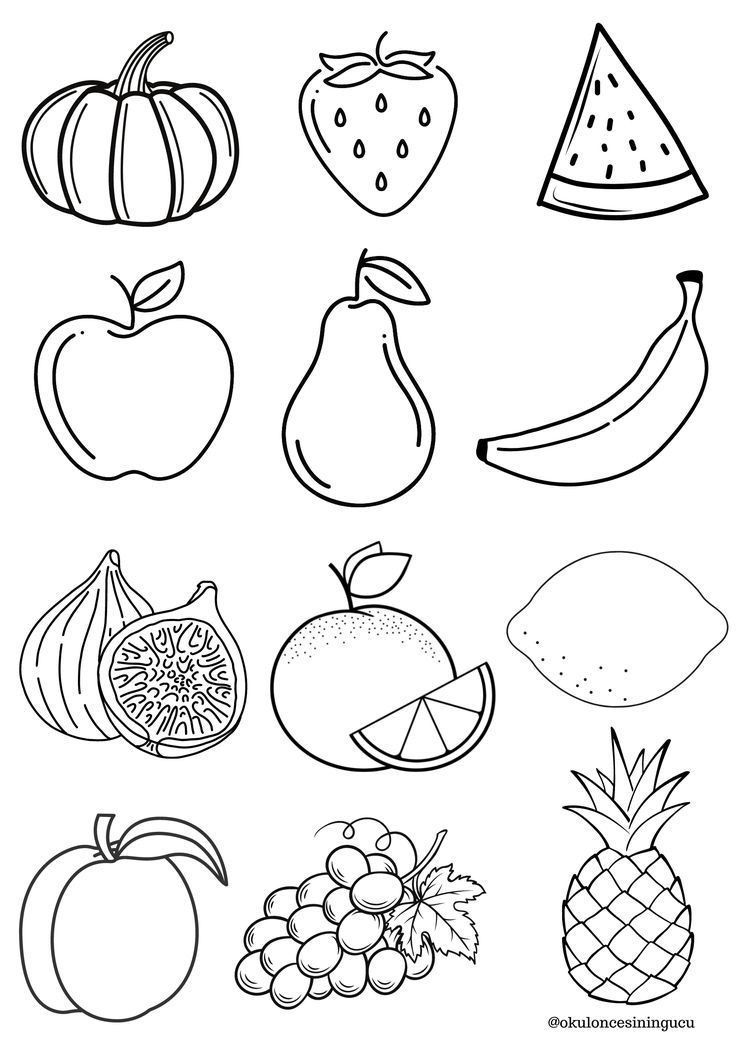 26 Simple Food Coloring Pages for Kids Free Printable 19