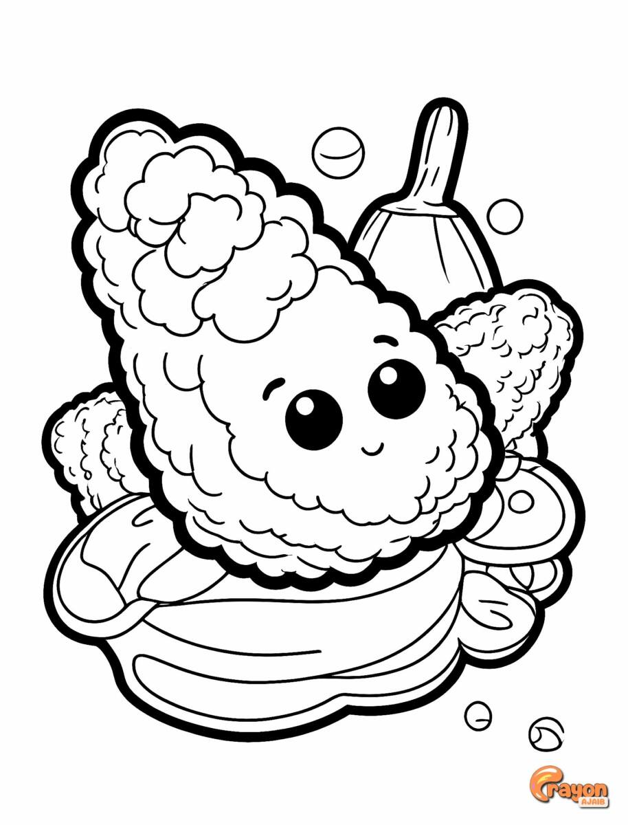 26 Simple Food Coloring Pages for Kids Free Printable 2