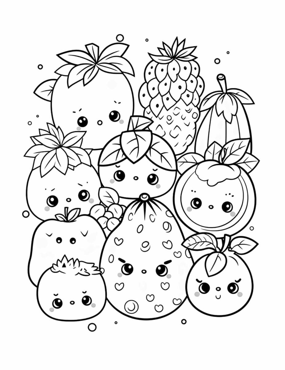 26 Simple Food Coloring Pages for Kids Free Printable 4