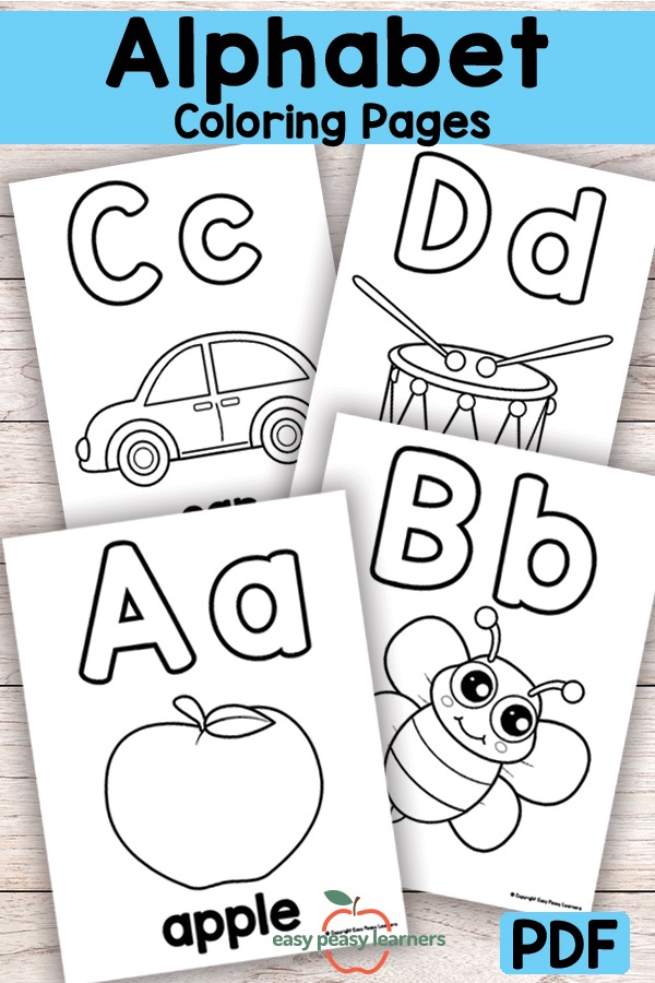 10 Simple Alphabet Coloring Pages for Learning Fun