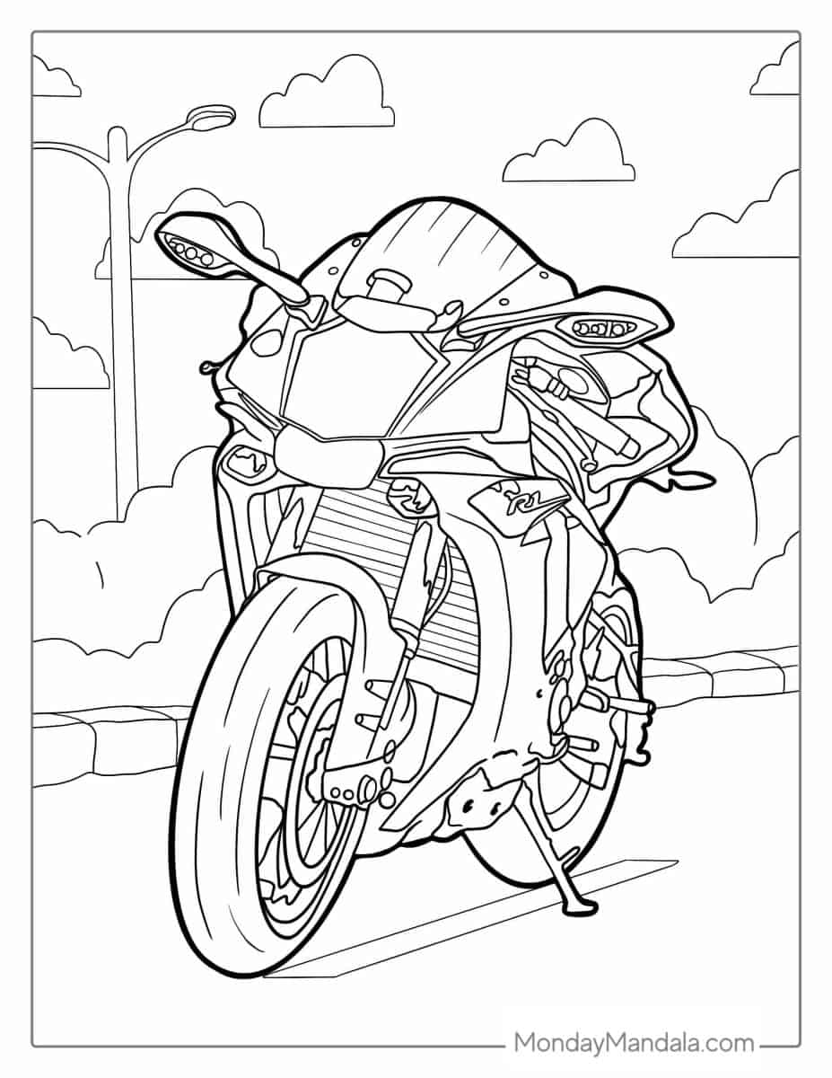 Batman Motorcycle Coloring Pages Free Printable For Kids 26