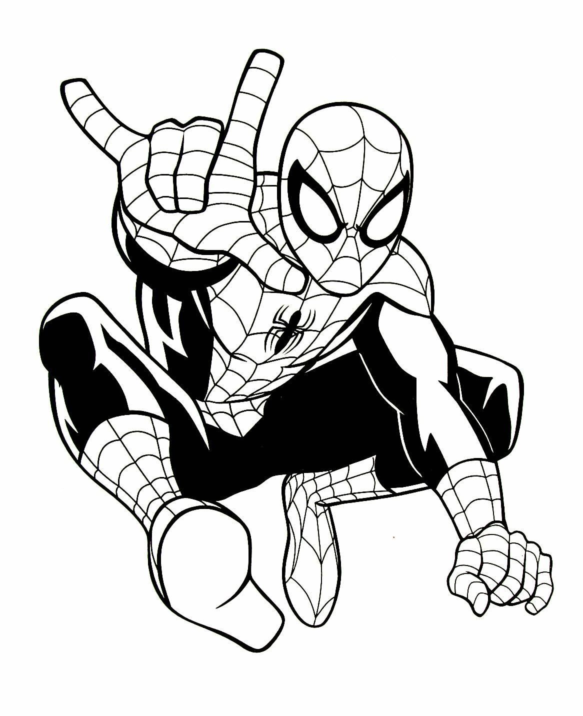 Spiderman Coloring Pages Easy Free Printable For Kids 26