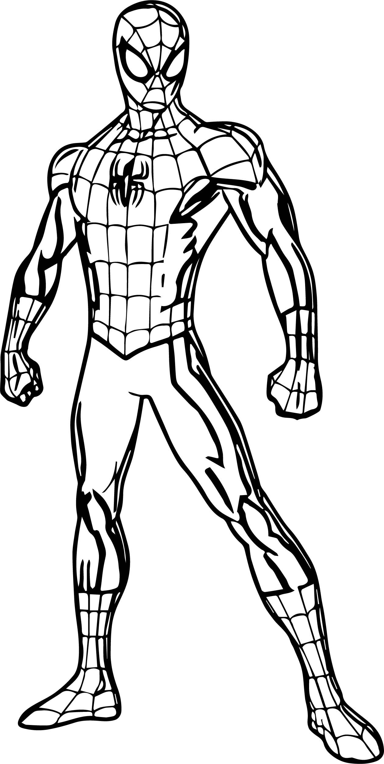 Spiderman Coloring Pages Easy Free Printable For Kids 30