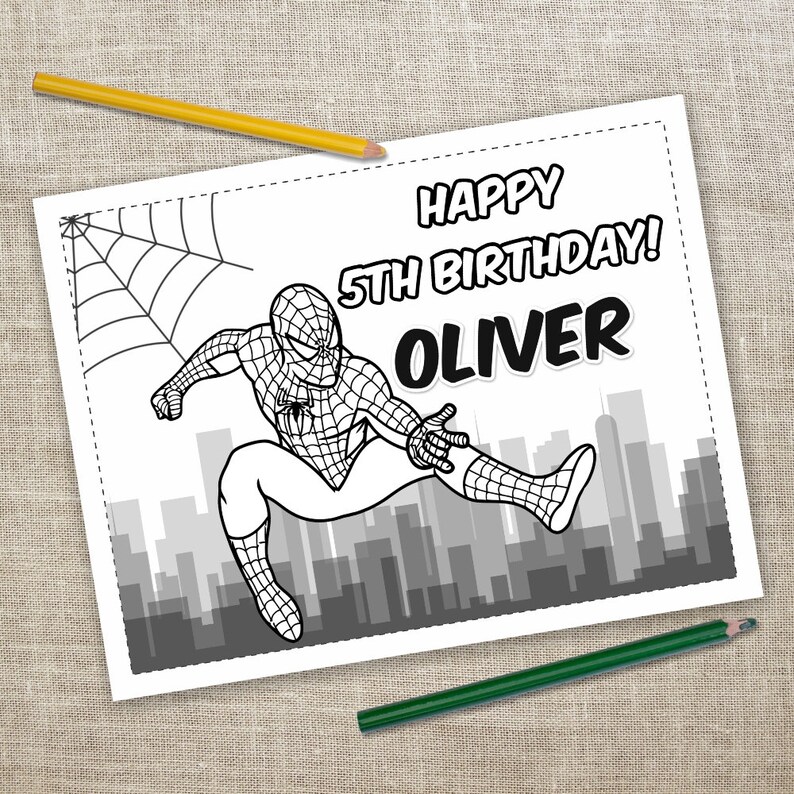 Spiderman Happy Birthday Coloring Pages Free Printable For Kids 29