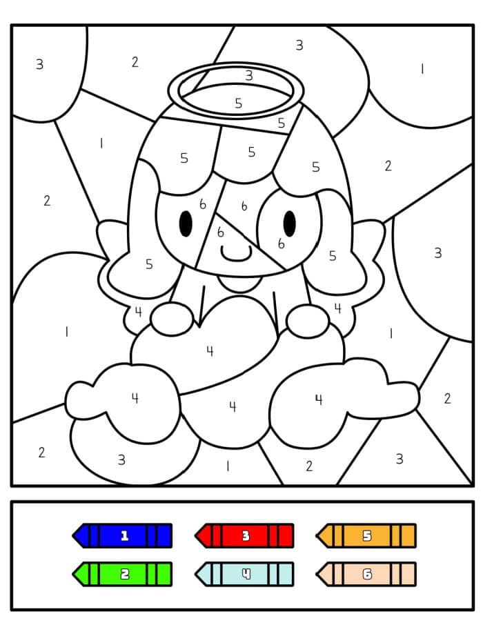 10+ Easy Christmas Coloring By Number Printable 1