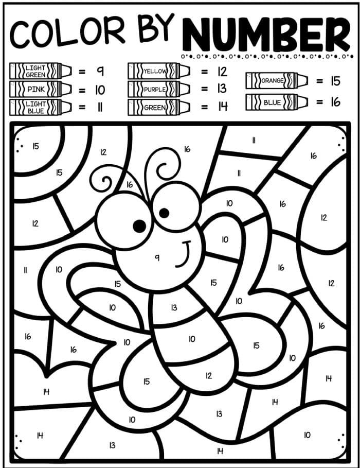 10+ Easy Christmas Coloring By Number Printable 3