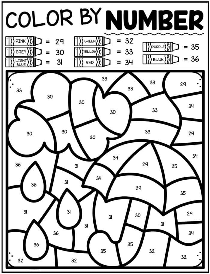 10+ Easy Christmas Coloring By Number Printable 4