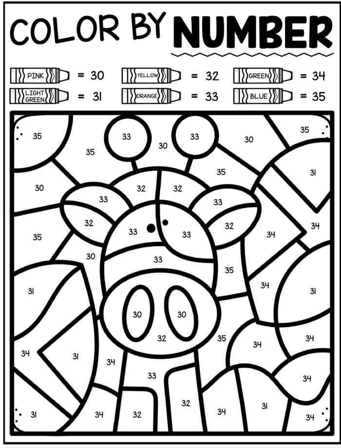 10+ Easy Christmas Coloring By Number Printable 5