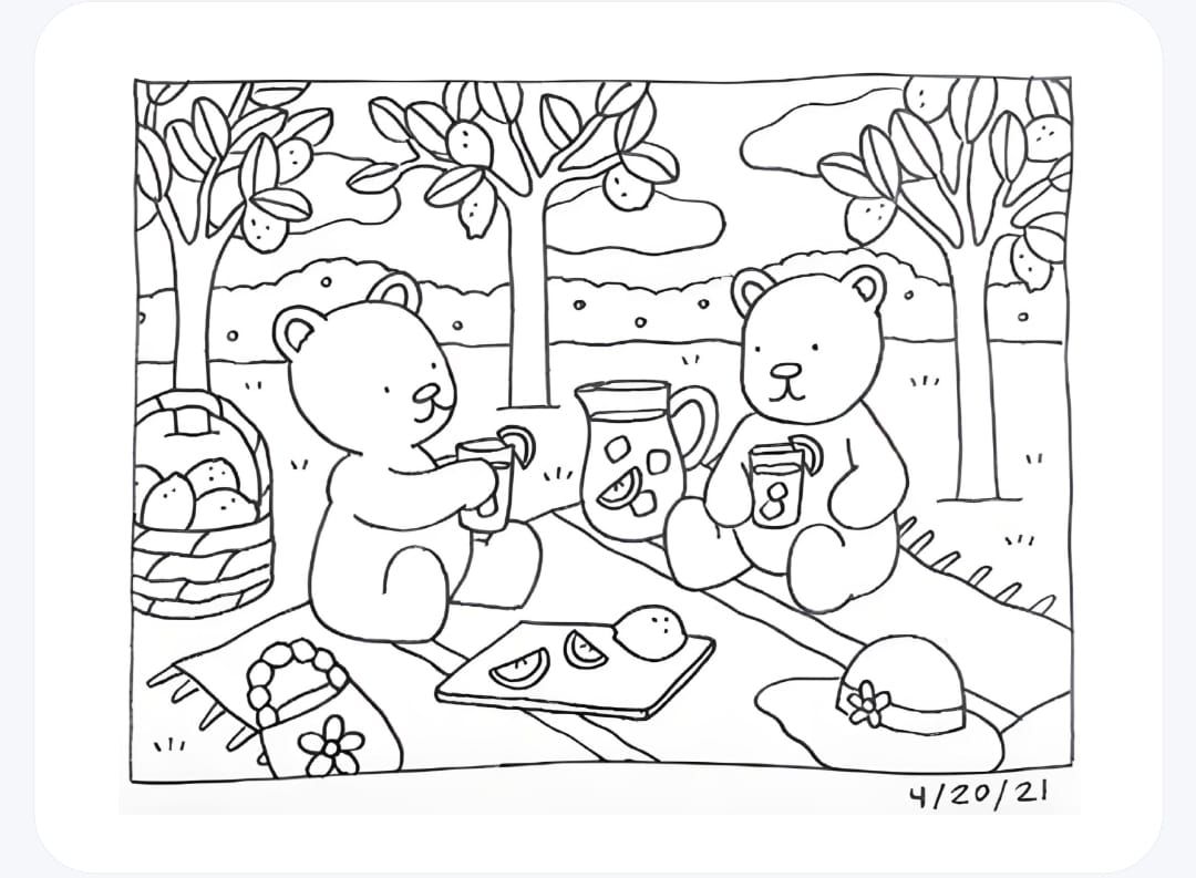 10+ Simple Comfy Coloring Pages Free Printable 2