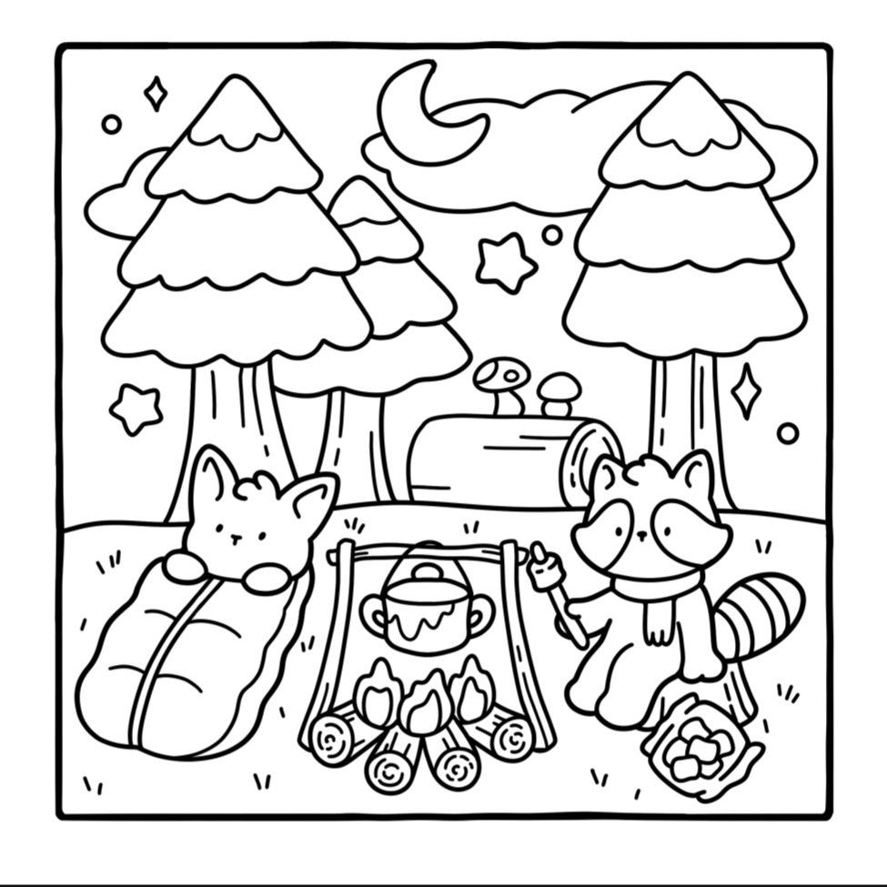 10+ Simple Comfy Coloring Pages Free Printable 8